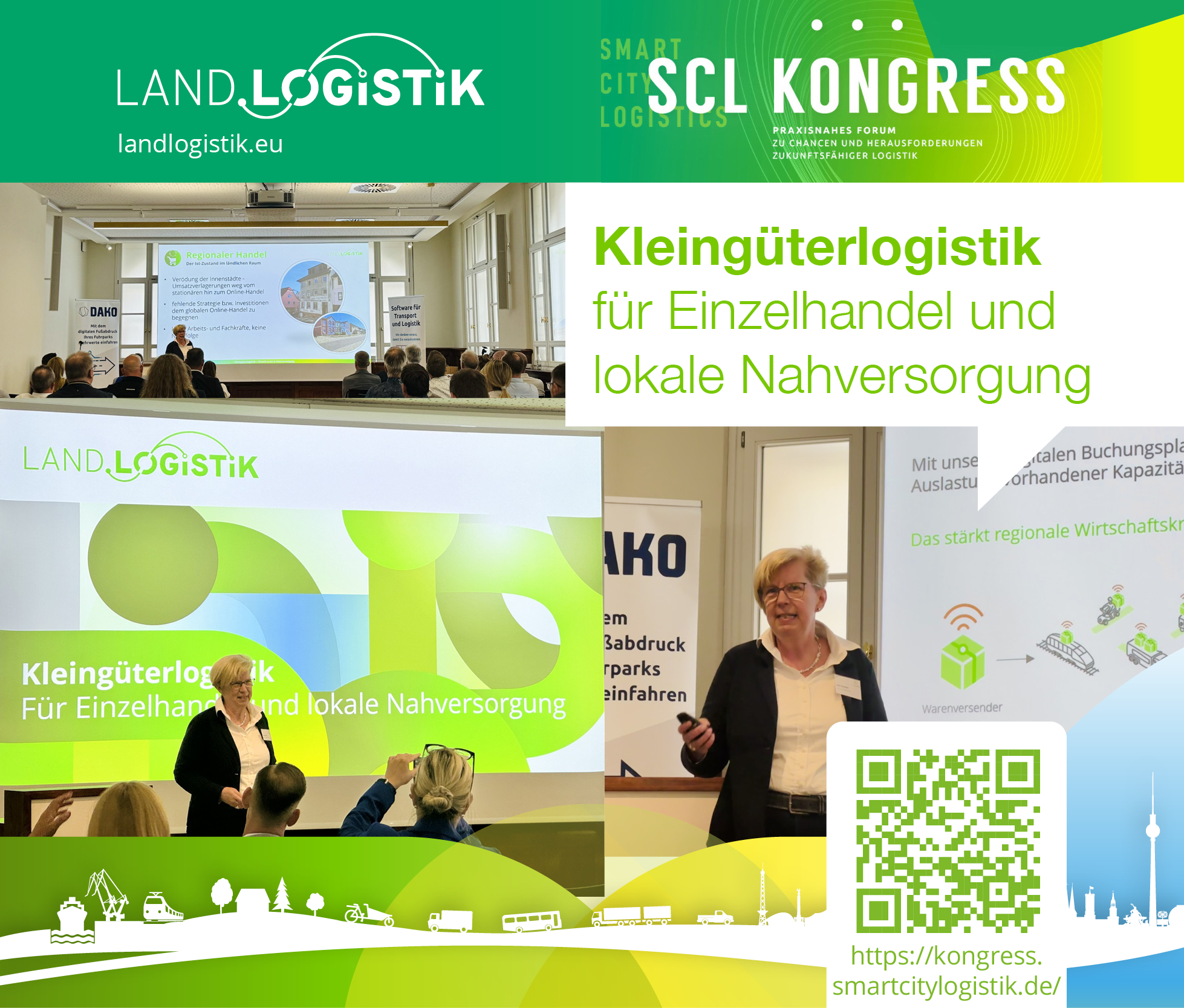 Frau Sylvester hält einen Vortrag auf dem SCL Kongress